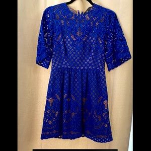 Royal blue cocktail dress